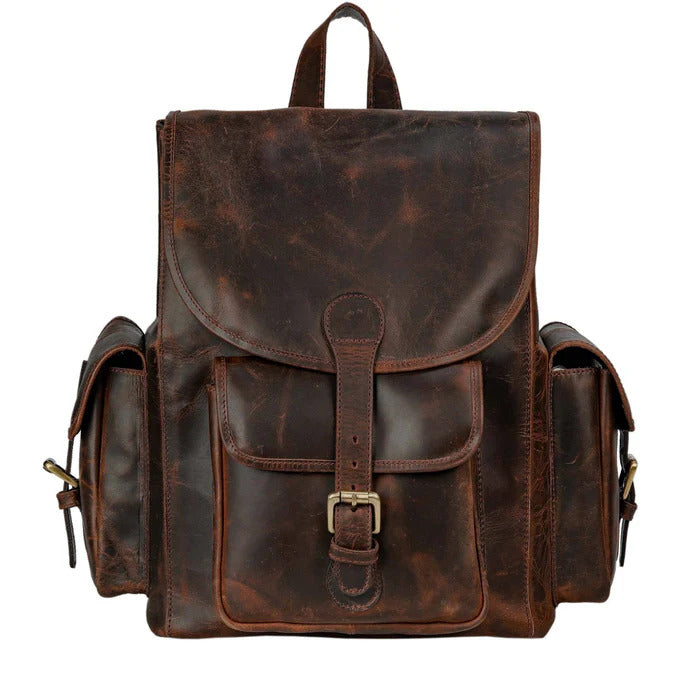 Vintage Leather Rucksack Backpack