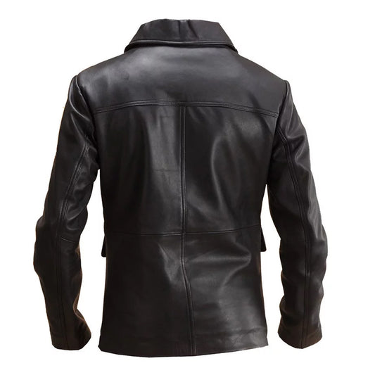 Men's Black Raven Leather Jacket