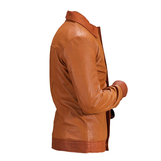 Men's Brown Hubert Tan Leather Jacket