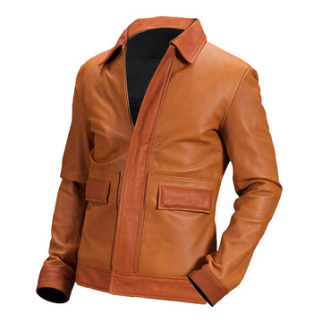 Men's Brown Hubert Tan Leather Jacket