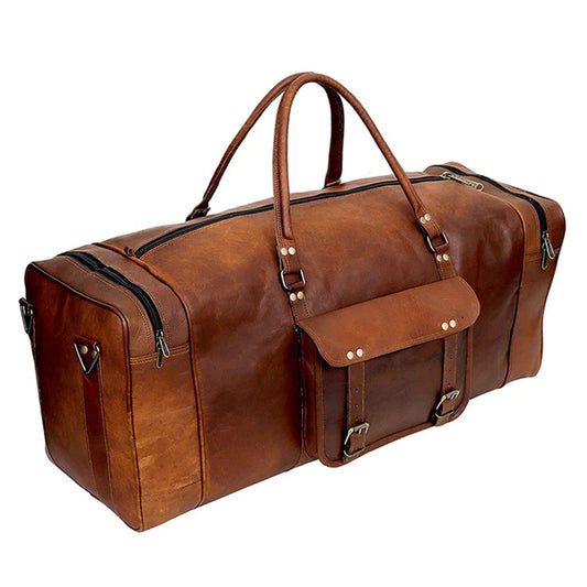 Weekender Luggage Leather Duffle Bag