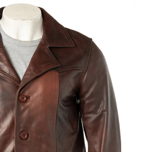 Men's Brown Vincent Alley Leather Jacket