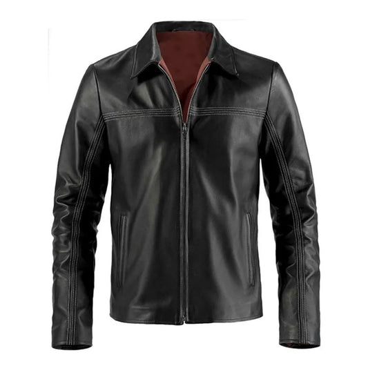 Men's Black Mystical Leather Jacket