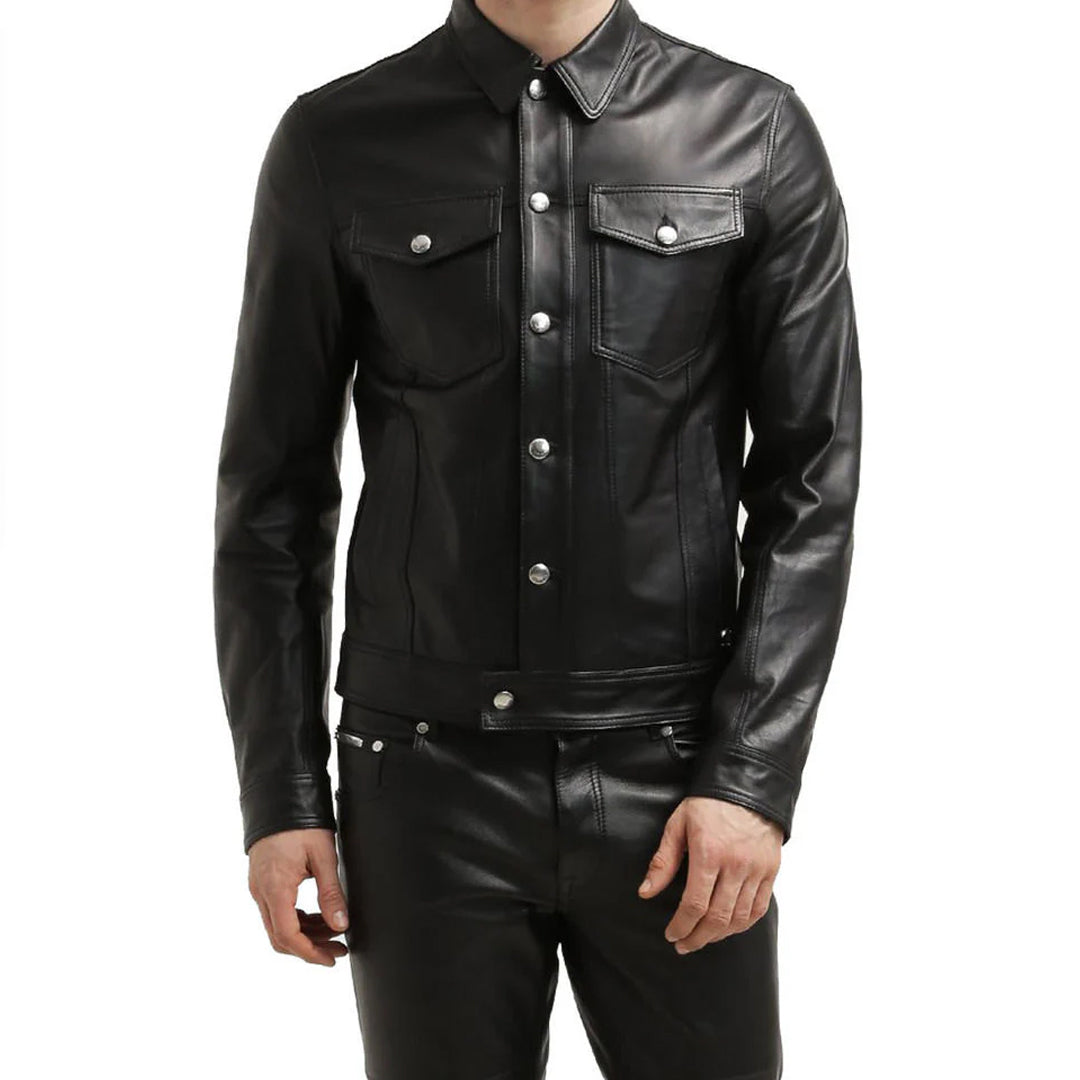 Men's Black Ranchson Leather Jacket