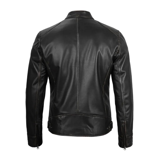 Men's Black Ionic Leather Jacket