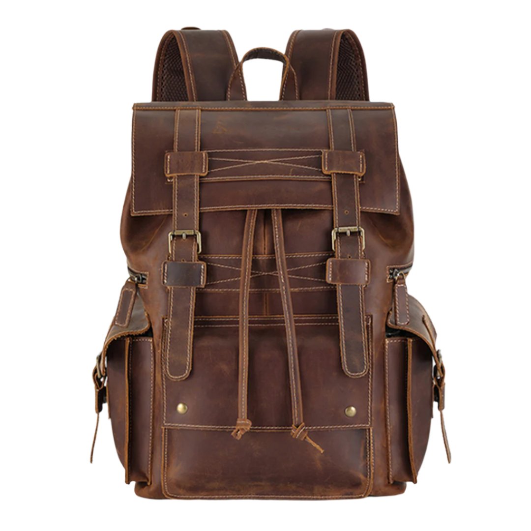 The Drawstring Leather Backpack