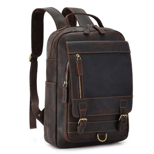 The Flappack Leather Backpack