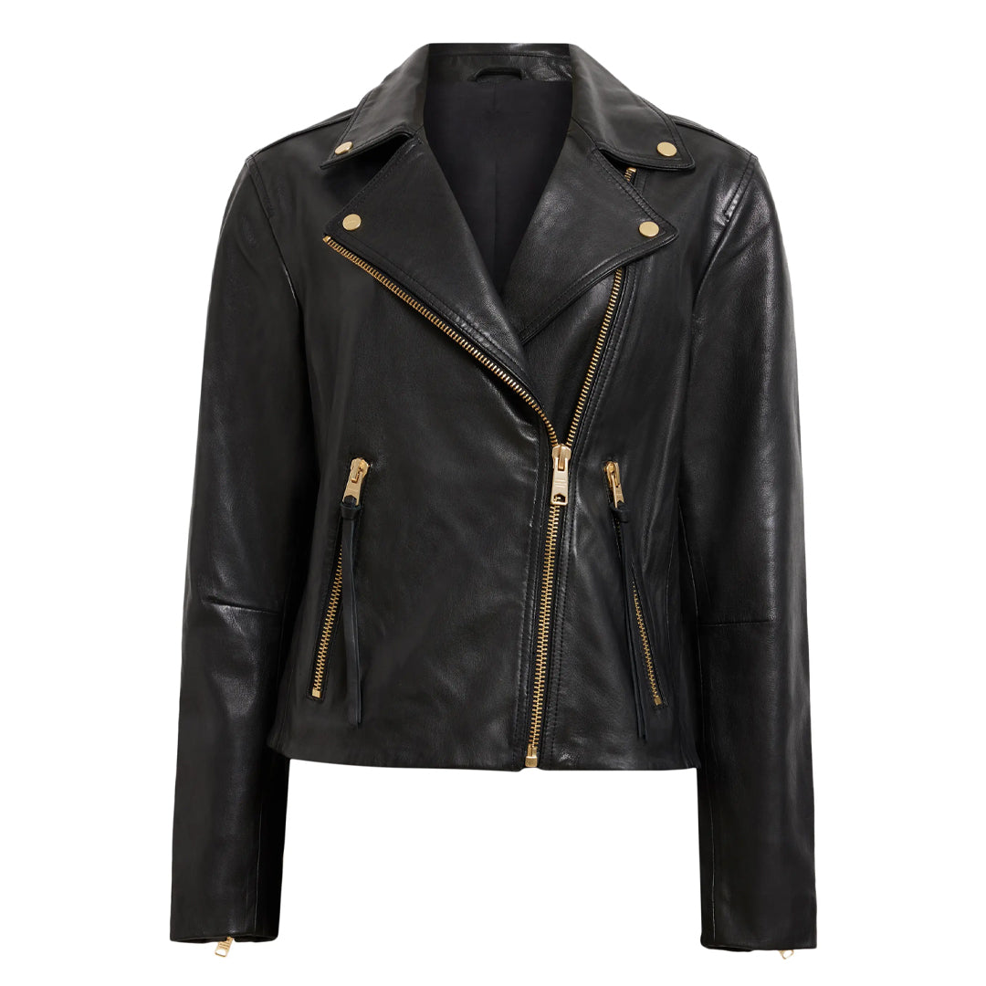 Women's Black Dalby Moto Leather Jacket