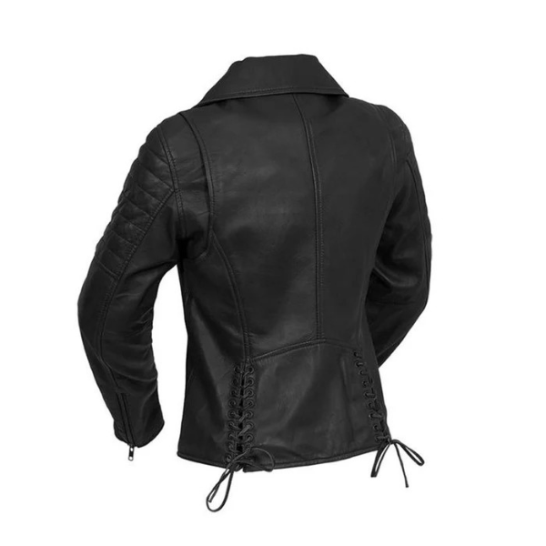 Women's Side-Laced Moto Leather Jacket