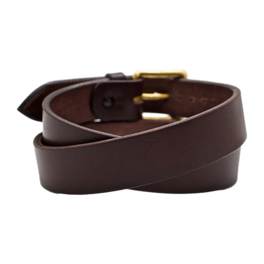 Men's Dark Brown Classic Espresso Leather Belt