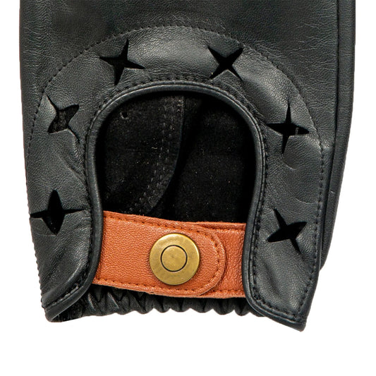 Black Griffin Leather Gloves