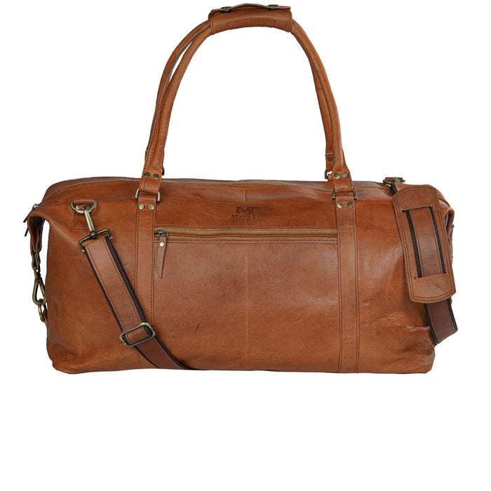 Chicago Brown Leather Duffle Bag