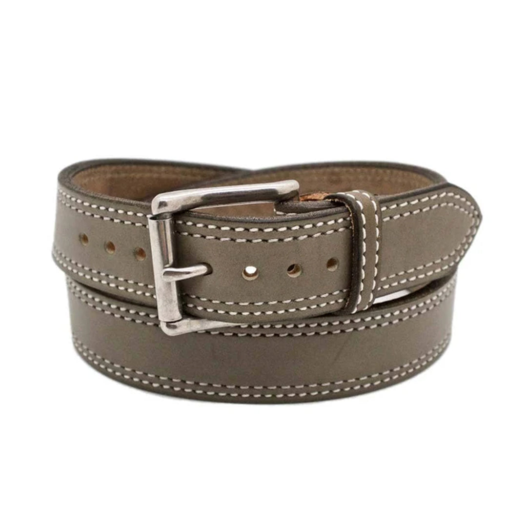 Men's Silver Cloud Leather Belt