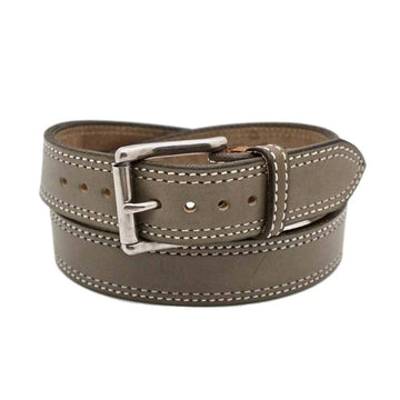 Men's Silver Cloud Leather Belt