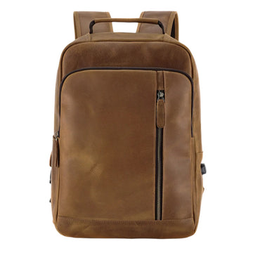 The Square Leather Backpack