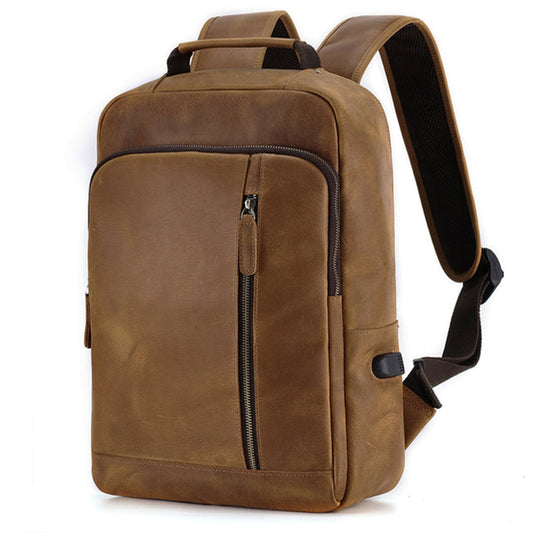 The Square Leather Backpack