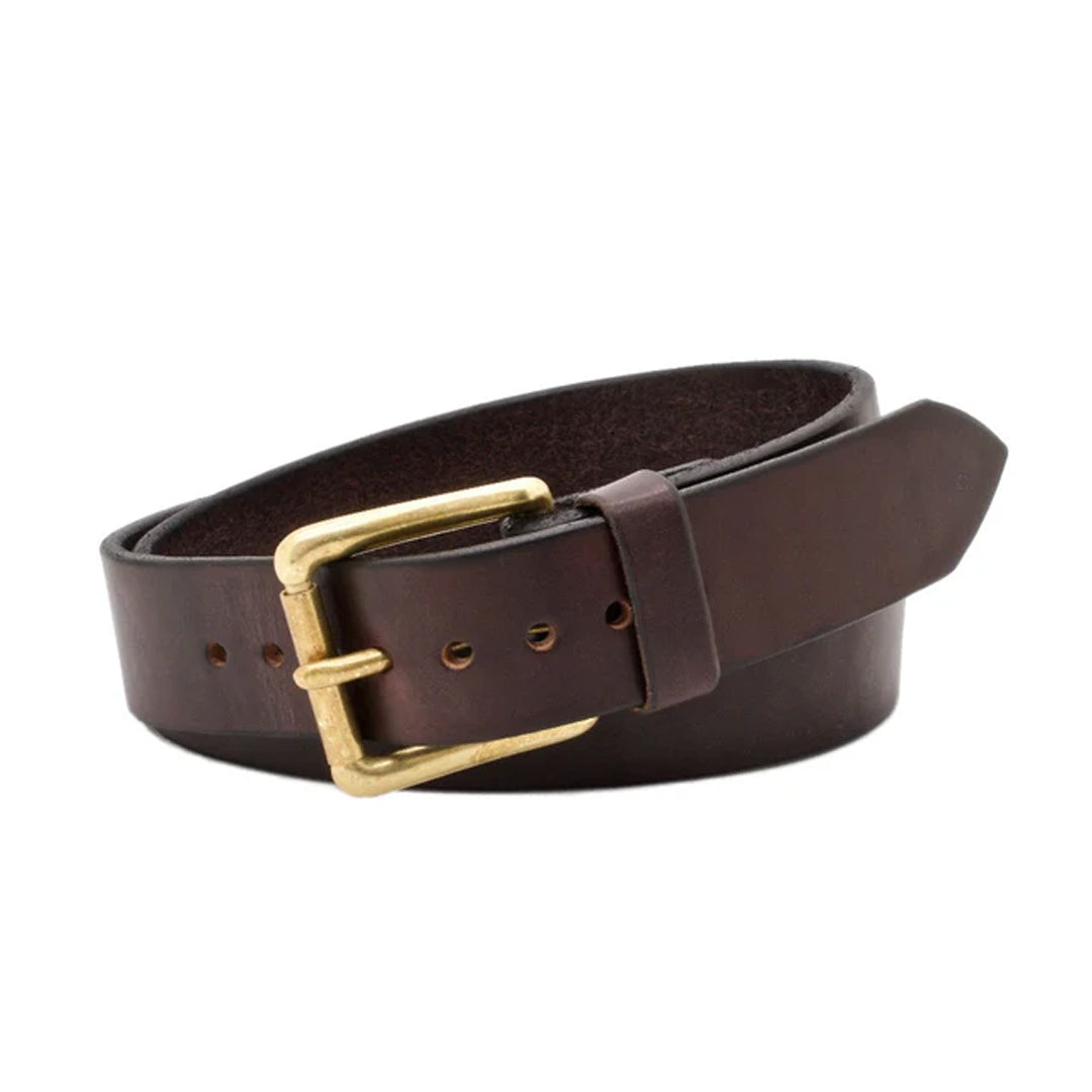 Men's Dark Brown Classic Espresso Leather Belt