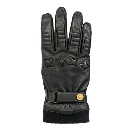 Black Clutch Leather Gloves