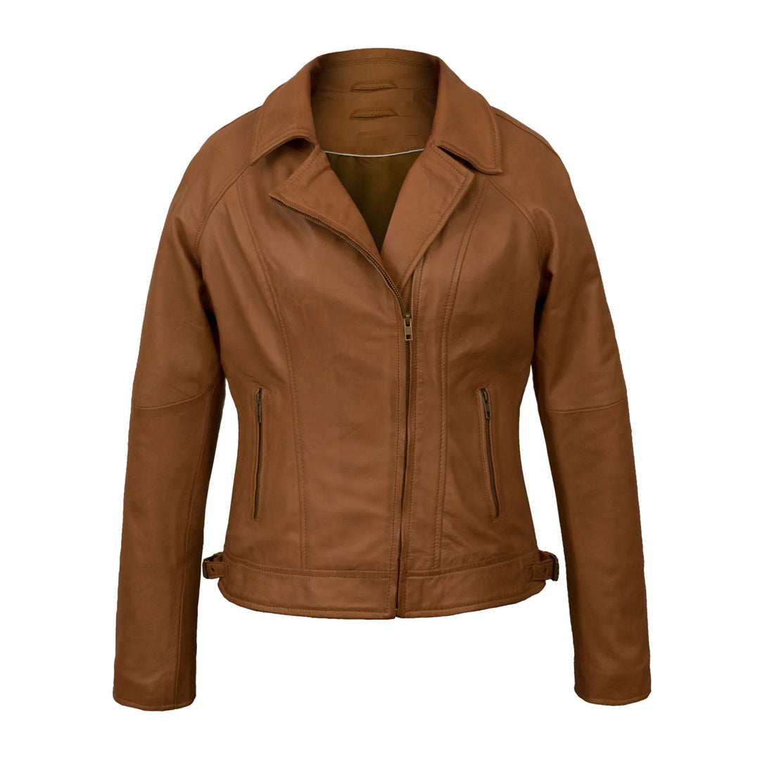 Women’s Viki Tan Leather Jacket