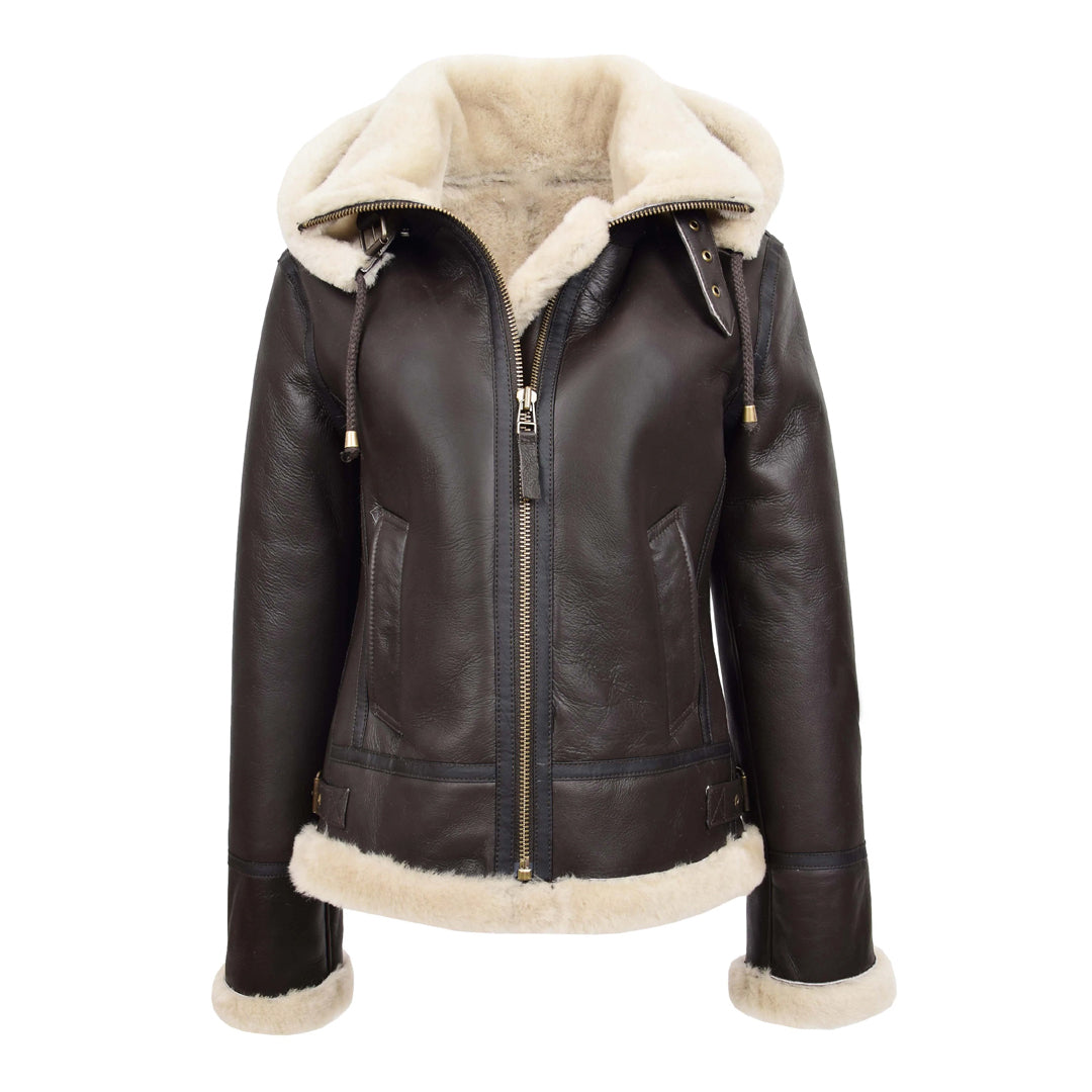 Women’s B3 Detachable Hoodie Leather Jacket