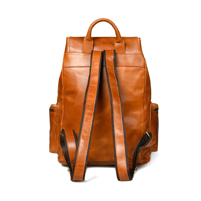 Classic Drawstring Leather Rucksack Backpack