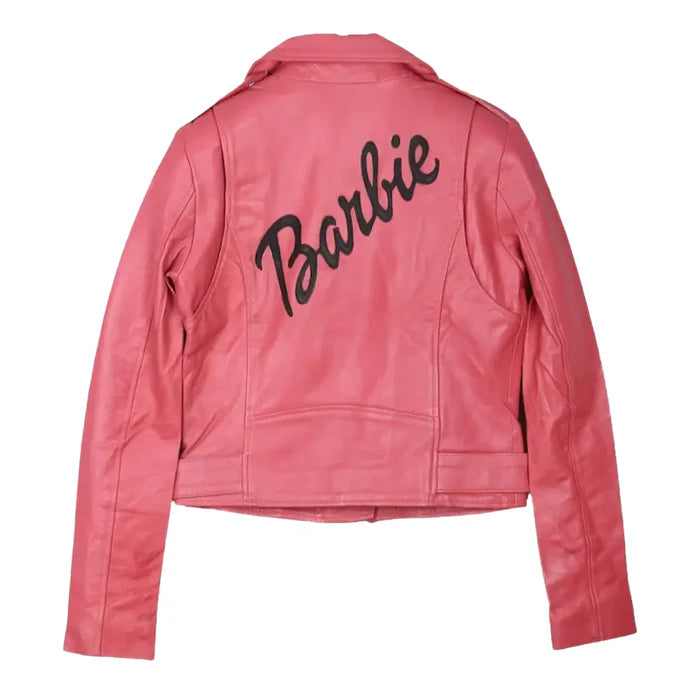 Barbie Pink Croped Leather Jacket