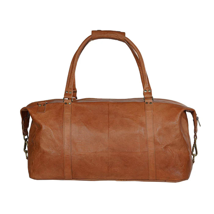 Chicago Brown Leather Duffle Bag