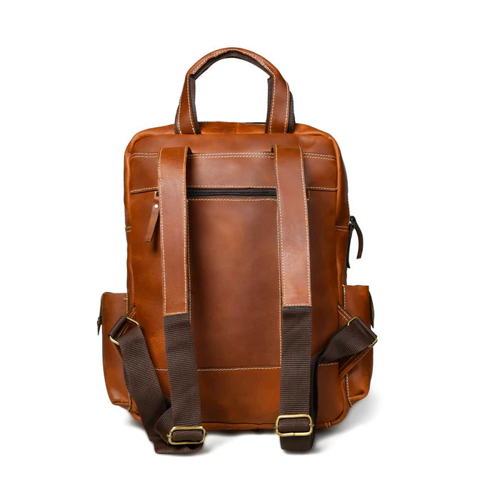 The Adventurer 7 Pockets Backpack - Mahogany Brown