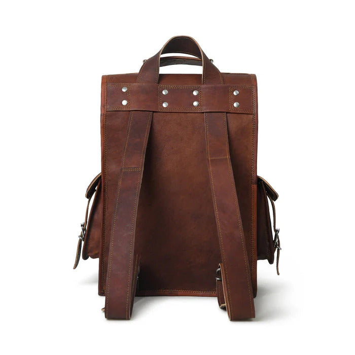 Premium Leather Multi-Use Backpack