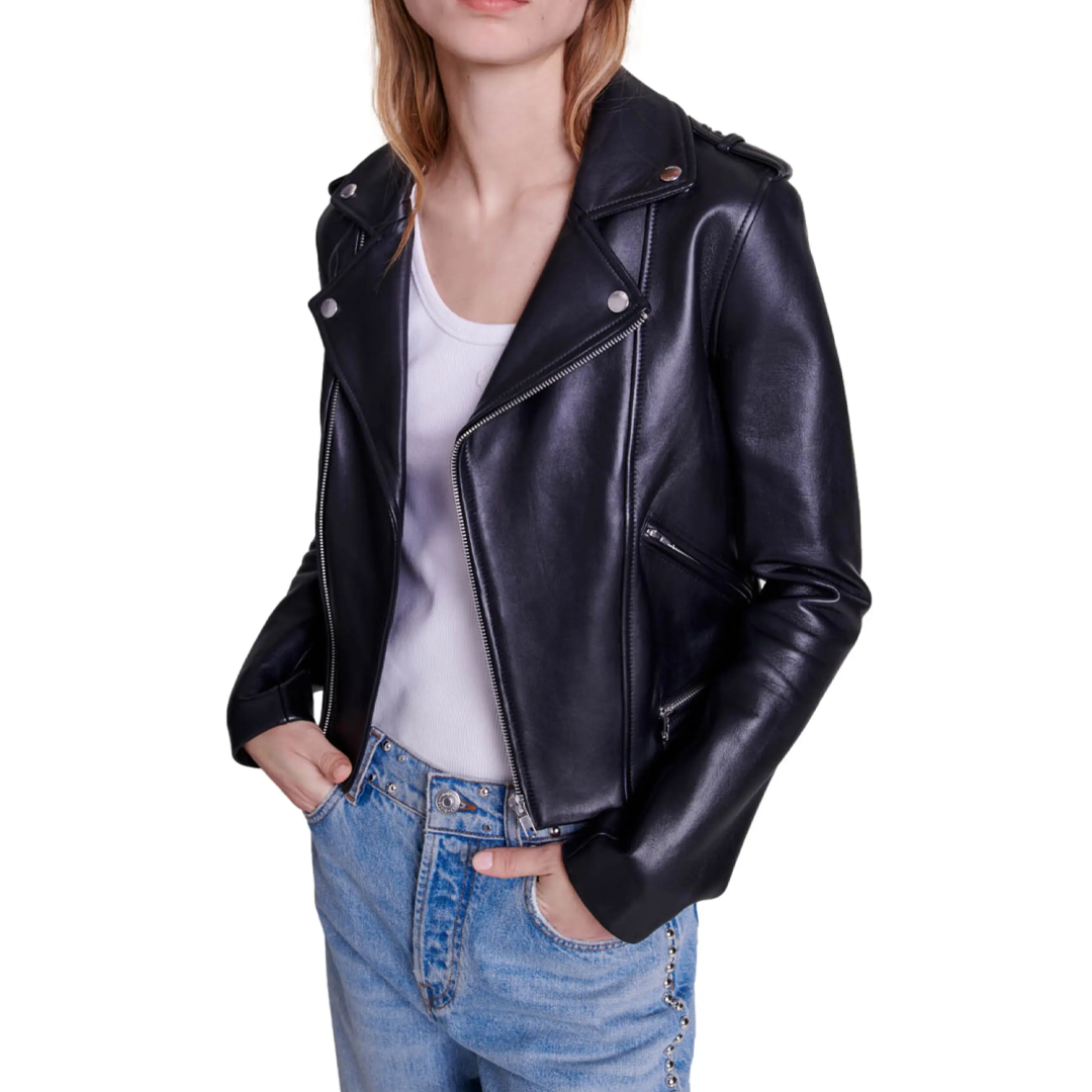 Women's Basaltm Moto Leather Jacket