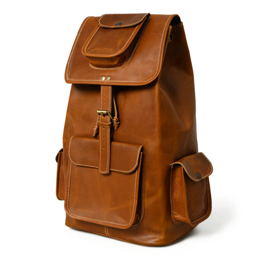 Earthtone Trekking Buffalo Leather Backpack