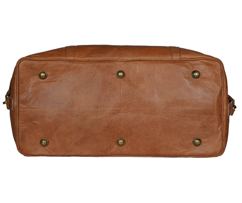 Chicago Brown Leather Duffle Bag