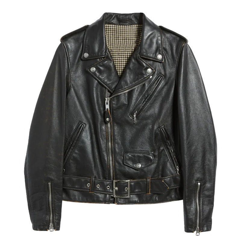 Women's Black Asymmetric Moto Leather Jacket