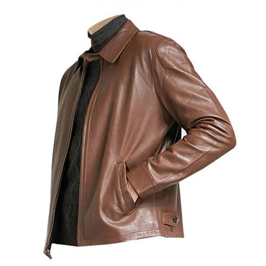 Men's Pierre Brown Leather Jacket