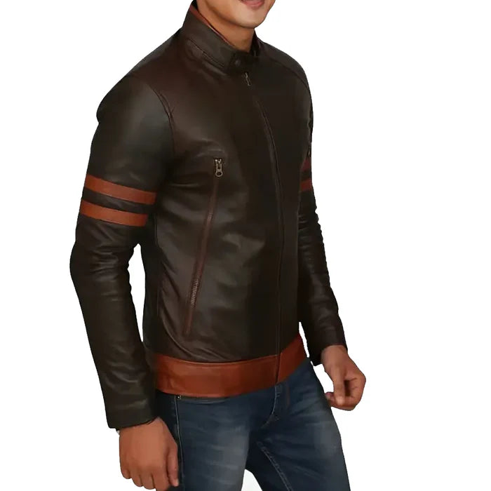 X Men Brown Origins Wolverine Leather Jacket