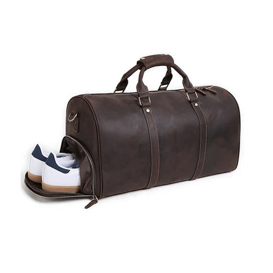 The Large Holdall Leather Duffle Bag