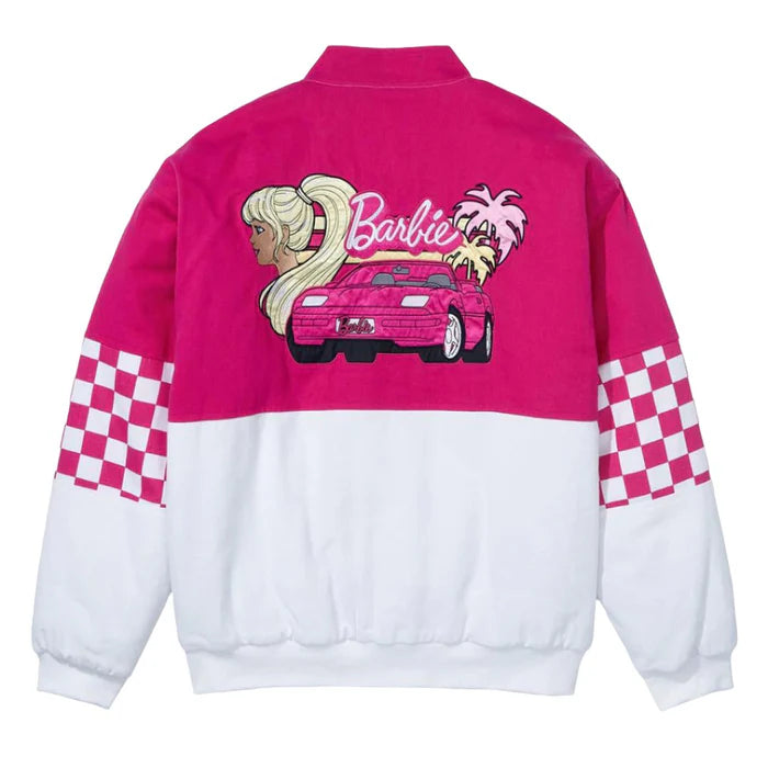 Barbie Checkered Racing Bomber Jacket