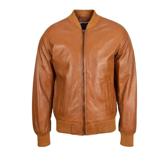 Beazley MA1 Brown Leather Bomber Jacket