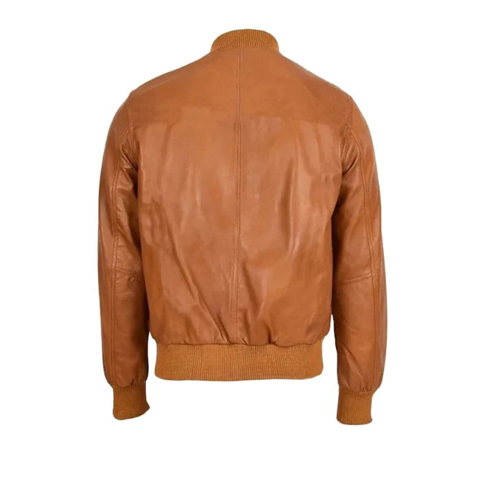 Beazley MA1 Brown Leather Bomber Jacket