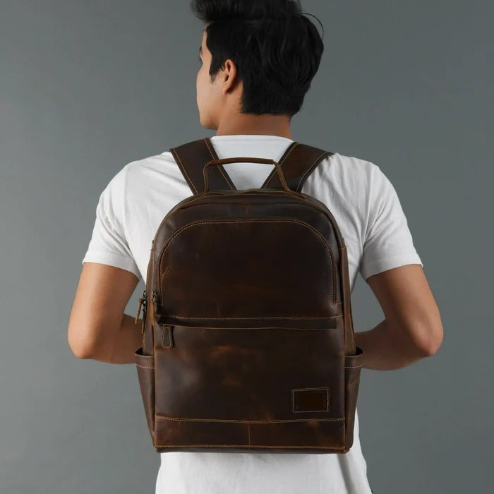 Cambridge Unisex Buffalo Leather Backpack