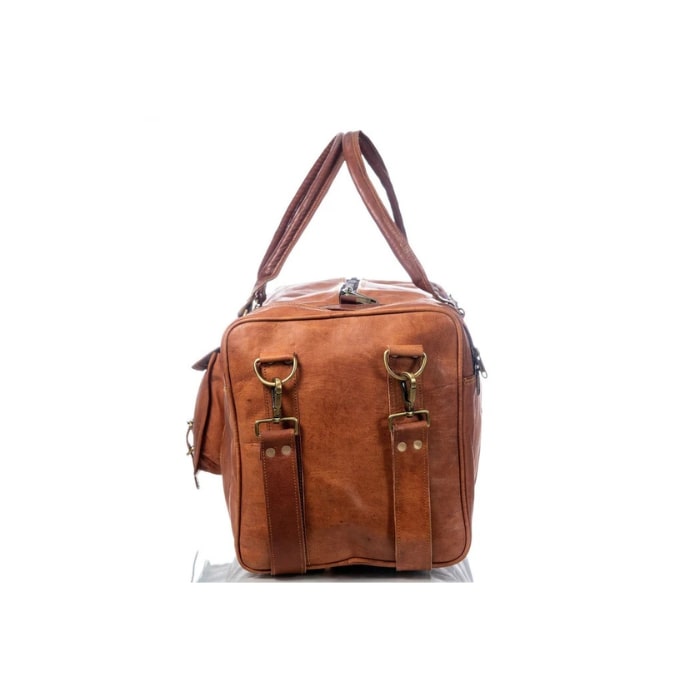 Full Grain Leather Weekender Duffle Bag