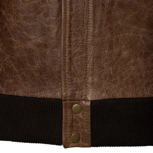 Men's Brown Levi Bomber Leather Jacket