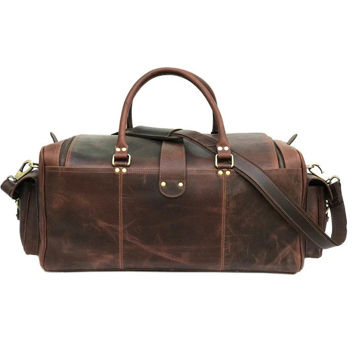 Premium Buffalo Leather Weekender Duffle Bag