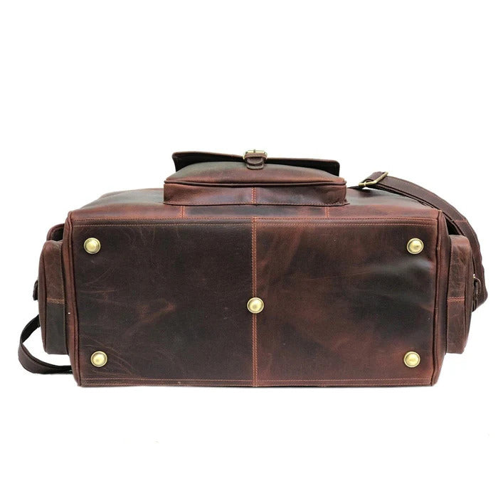 Premium Buffalo Leather Weekender Duffle Bag