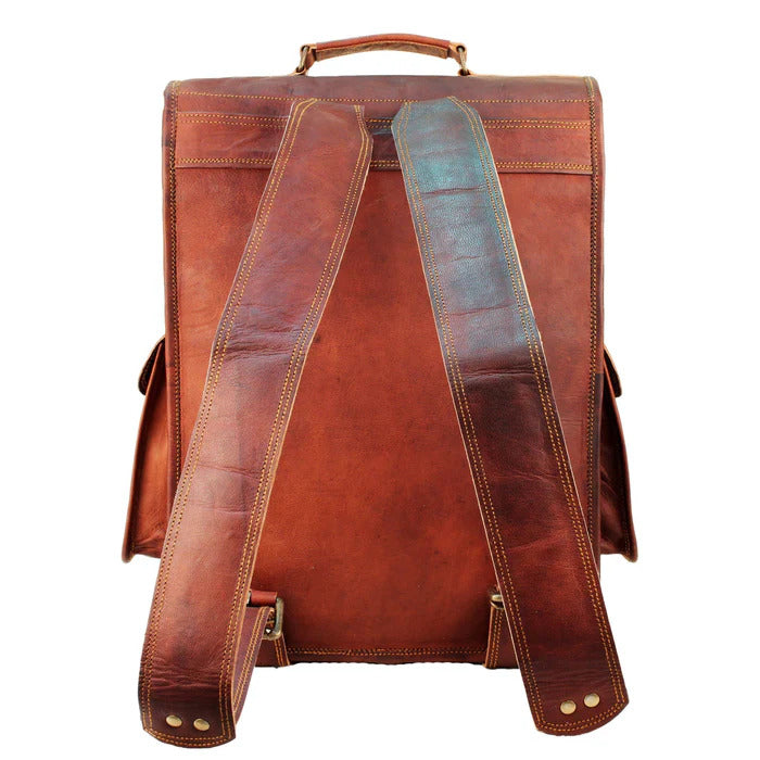 Rustic Handmade Leather Backpack