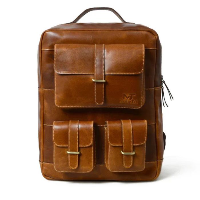 Tan Portland Laptop Backpack